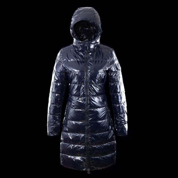Moncler Simple lunga Slash Blu E Zipper caldo Cappotti uscita Moncler Simple lunga Slash Blu E Zipper caldo Cappotti uscita